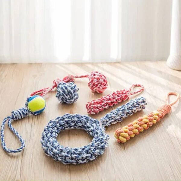 Dog toy bite resistant cotton rope small and medium dog interactive training